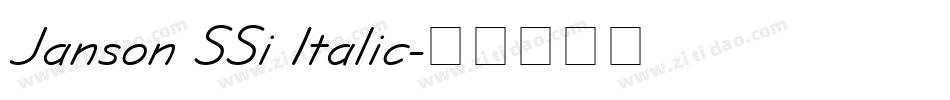 Janson SSi Italic字体转换